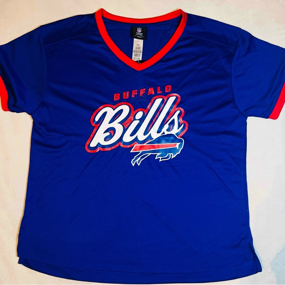 🏈Brand New With Tags Girls XL/Womens M NFL Apparel Buffalo Bills Jersey